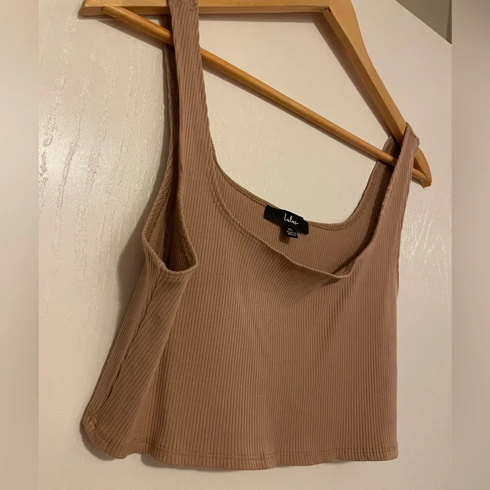Lulu's Set For Life Tan Ribbed Top - Picture 4 of 7